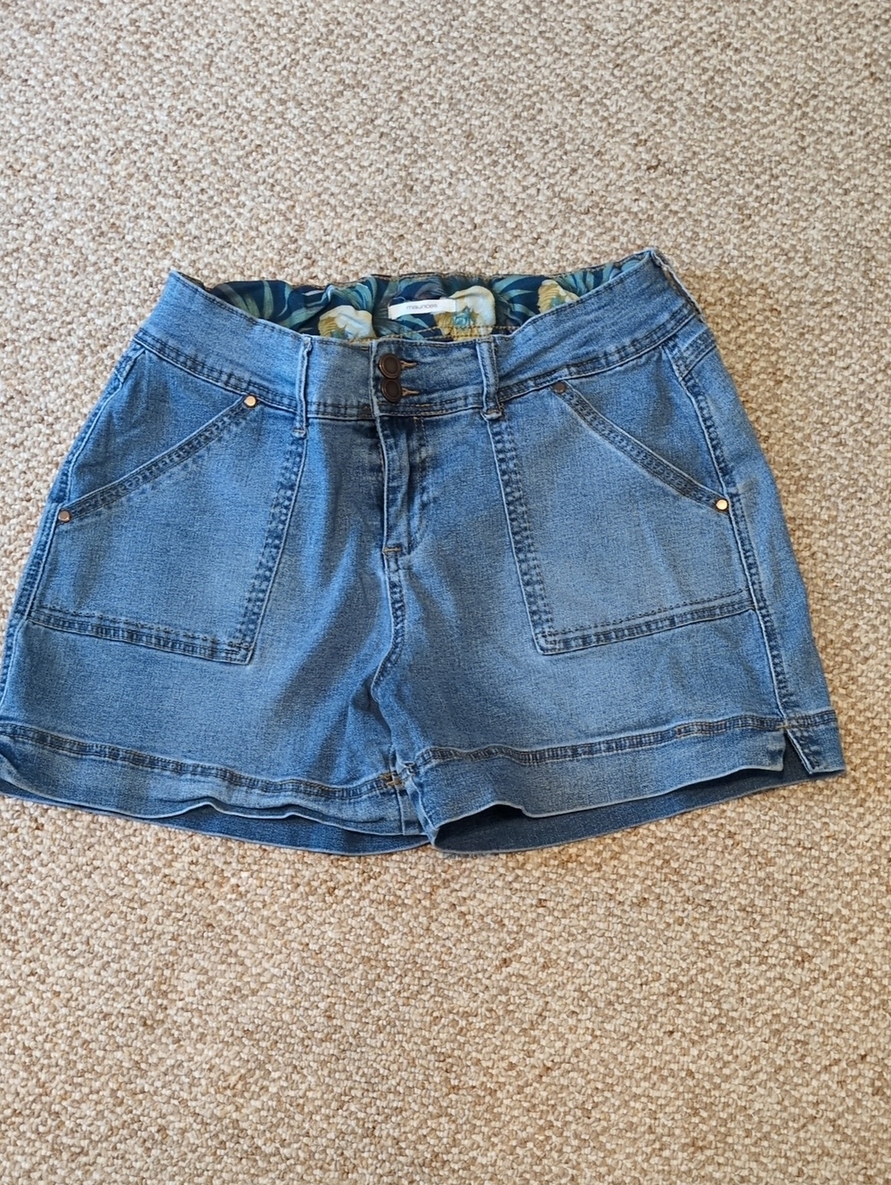 Maurices Light Blue Denim Shorts Size 12